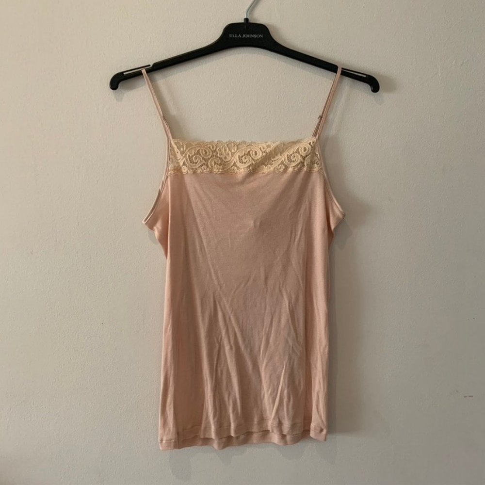 HANRO Moments Camisole Tank Beige Nude Skin NEW M